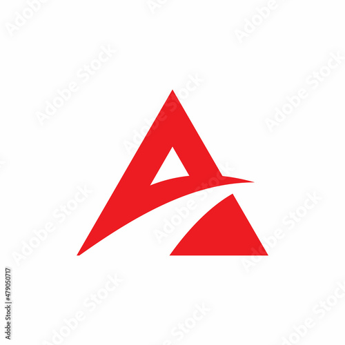 Free Download initial a aletter red color triangle logo design - GFXLoad