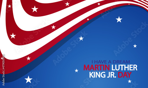 Valokuva I HAVE A DREAM martin luther king day banner layout design, vector art illustration