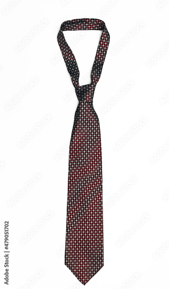 Red silk tie isolated on white background Red silk tie isolated on white background