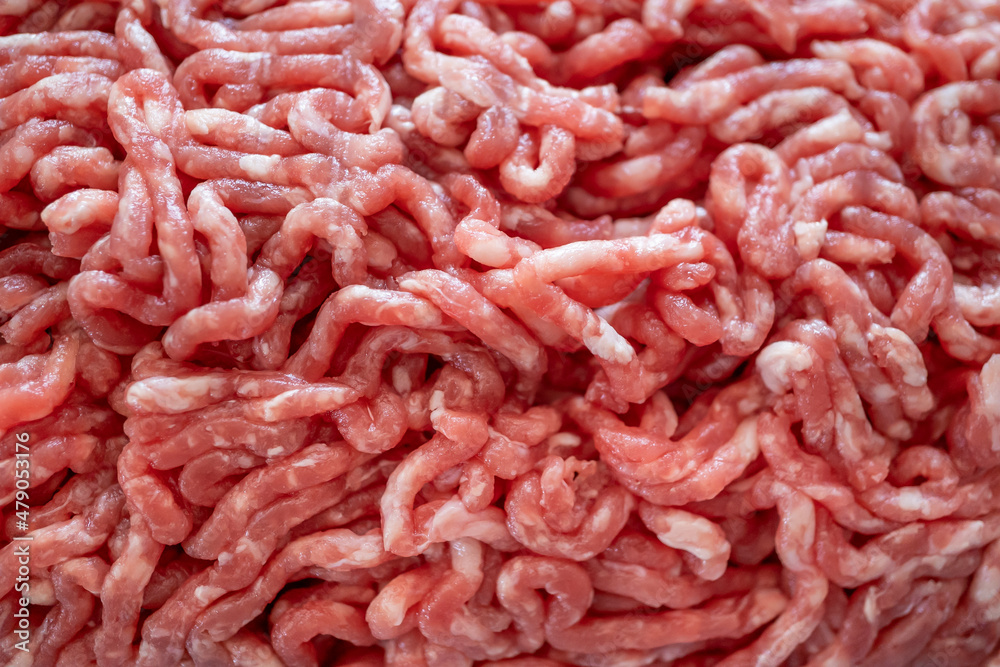 detalle de carne de res molida cruda roja detalle de carne de res molida cruda roja