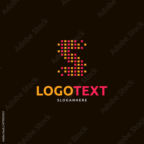 Letter S logo. visualizer logo