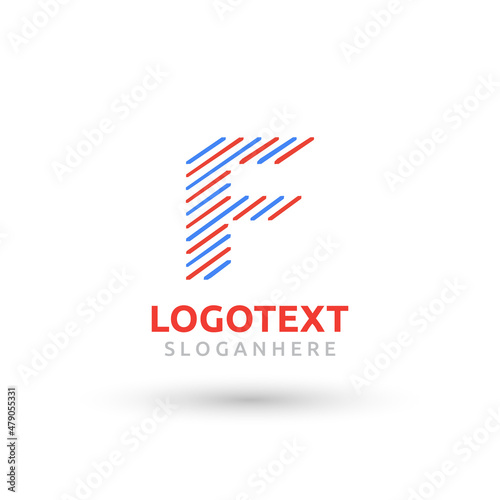 Free Download Letter F logo. Cross line logo - GFXLoad