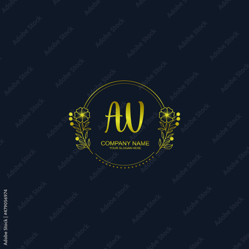 AV initial hand drawn wedding monogram logos AV initial hand drawn wedding monogram logos