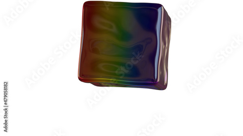 3D Vektor Gummibär Regenbogen Würfel