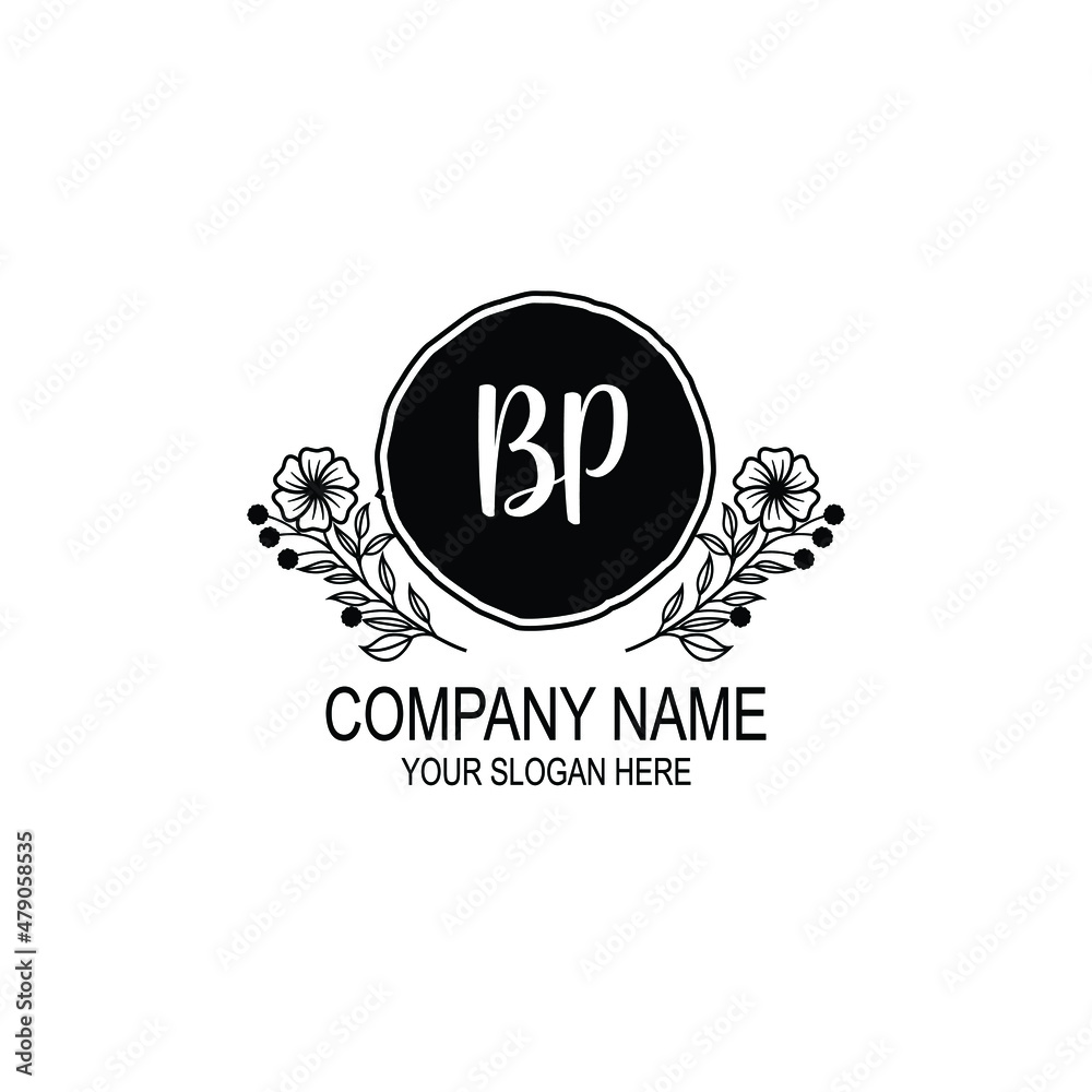 BP initial hand drawn wedding monogram logos BP initial hand drawn wedding monogram logos