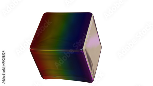 3D Vektor Gummibär Regenbogen Würfel