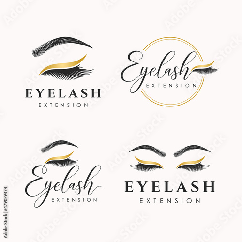 Luxury beauty eyelash logo design