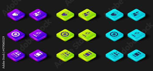 Set Pack of beer bottles, Metal keg, Bottle cap with, Beer tap, and glass and Glass icon. Vector