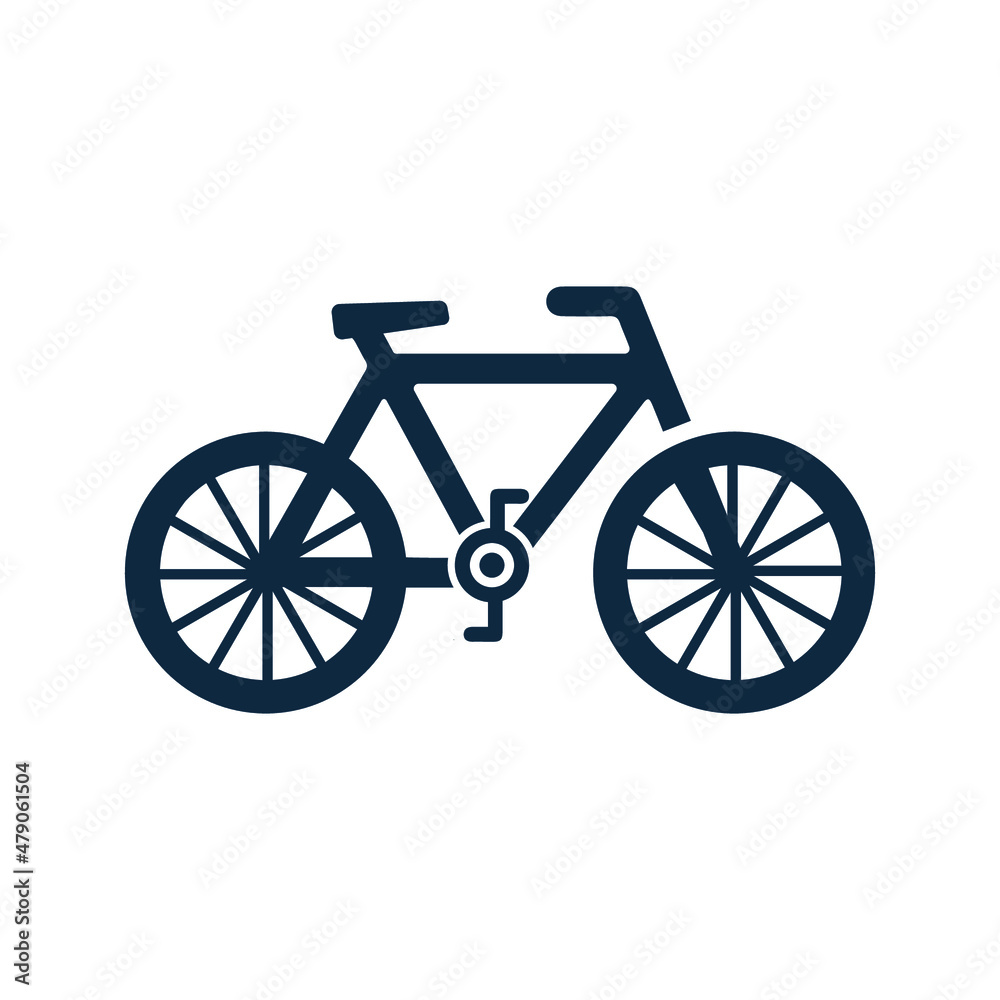Bicycle, cycling, travel icon. Gray vector graphics.