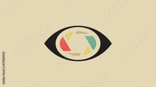An Eye Logo Design Concept Vector
