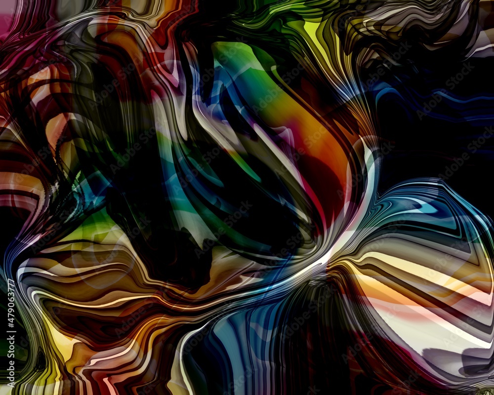 Abstract textures with modern alcohol ink, drawn with white, blue and orange colors on a black background, art ink texture Abstract textures with modern alcohol ink, drawn with white, blue and orange colors on a black background, art ink texture