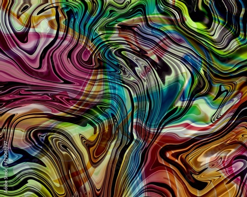 modern texture of alcohol ink with blue and pink colors, with drawn on a white and black background