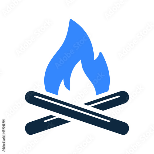 Bonefire, fire icon. Simple editable vector design isolated on a white background.