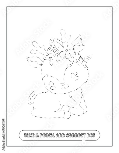 Reindeer Christmas Coloring Pages for kid
