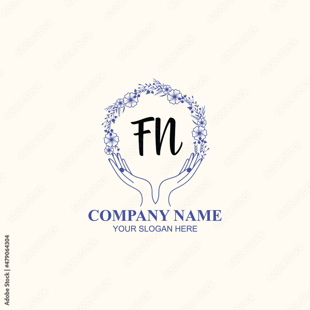 FN initial hand drawn wedding monogram logos FN initial hand drawn wedding monogram logos