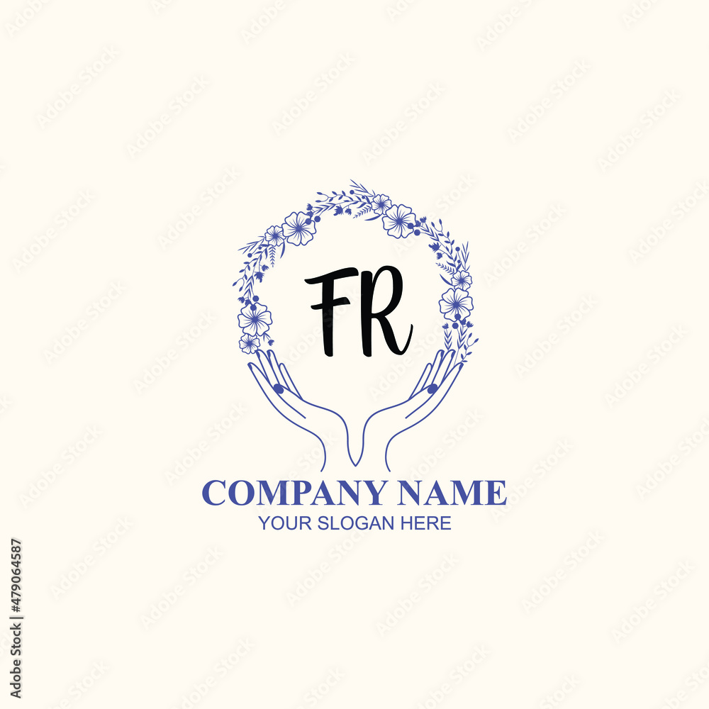 FR initial hand drawn wedding monogram logos FR initial hand drawn wedding monogram logos