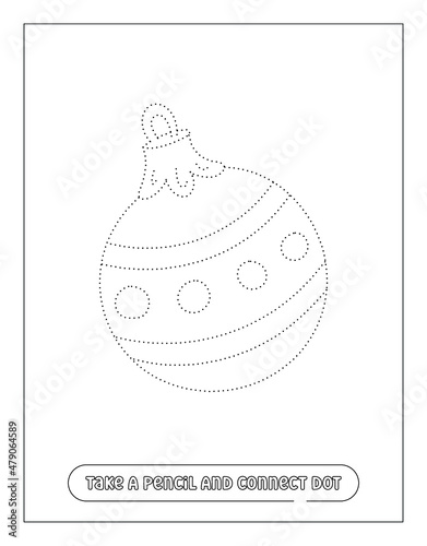 Christmas Decor Ball Christmas coloring Pages for kid
