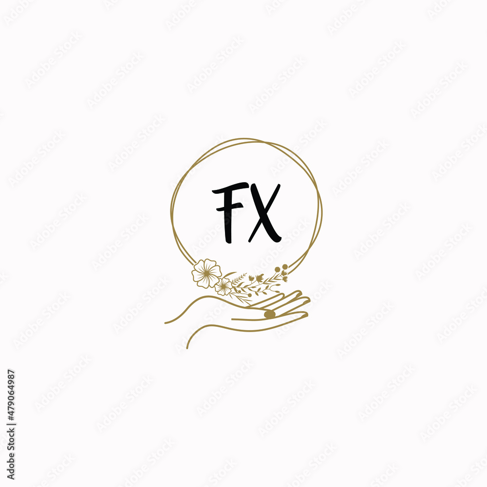 FX initial hand drawn wedding monogram logos FX initial hand drawn wedding monogram logos