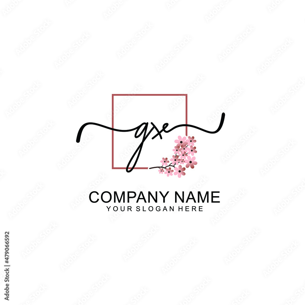 Initial GX beauty monogram and elegant logo design handwriting logo of initial signature Initial GX beauty monogram and elegant logo design handwriting logo of initial signature