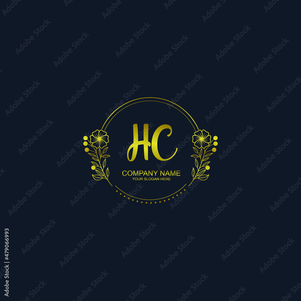 HC initial hand drawn wedding monogram logos HC initial hand drawn wedding monogram logos
