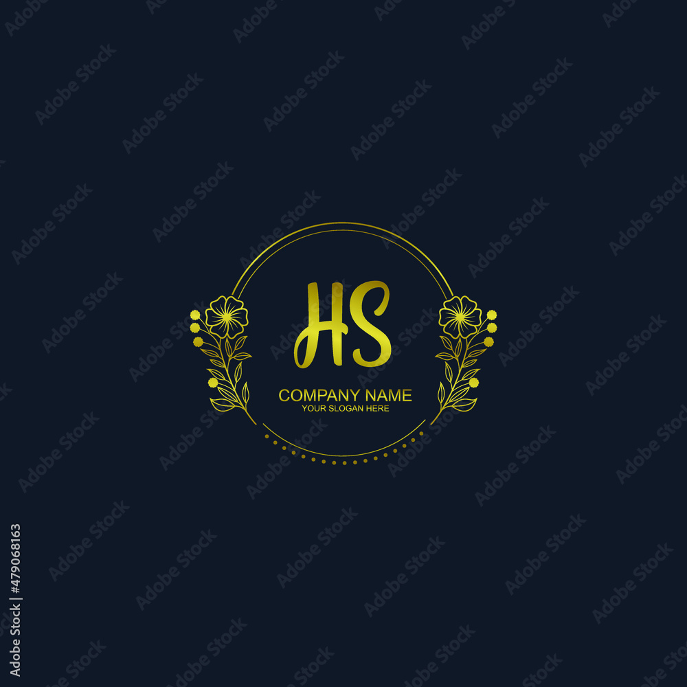 HS initial hand drawn wedding monogram logos HS initial hand drawn wedding monogram logos