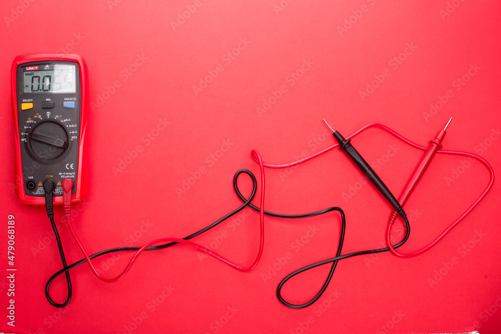 Digital multimeter with probes. electronics repair Digital multimeter with probes. electronics repair