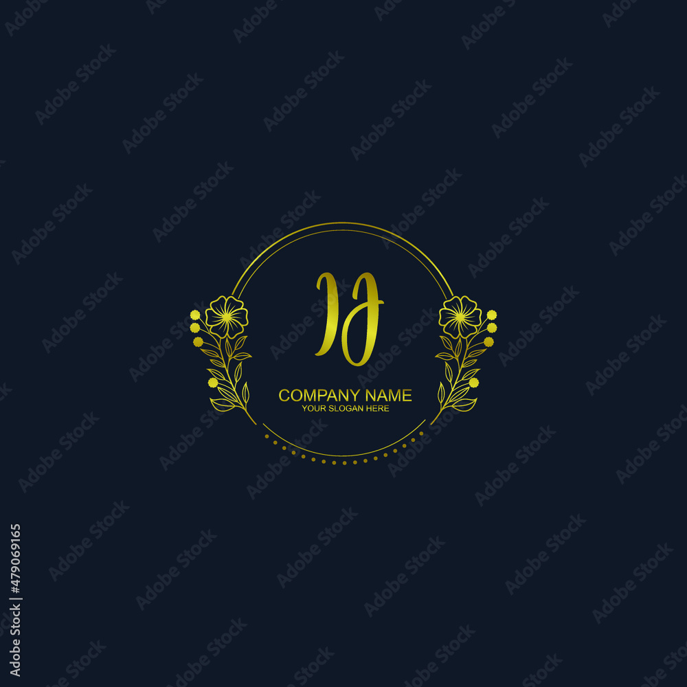 IJ initial hand drawn wedding monogram logos IJ initial hand drawn wedding monogram logos