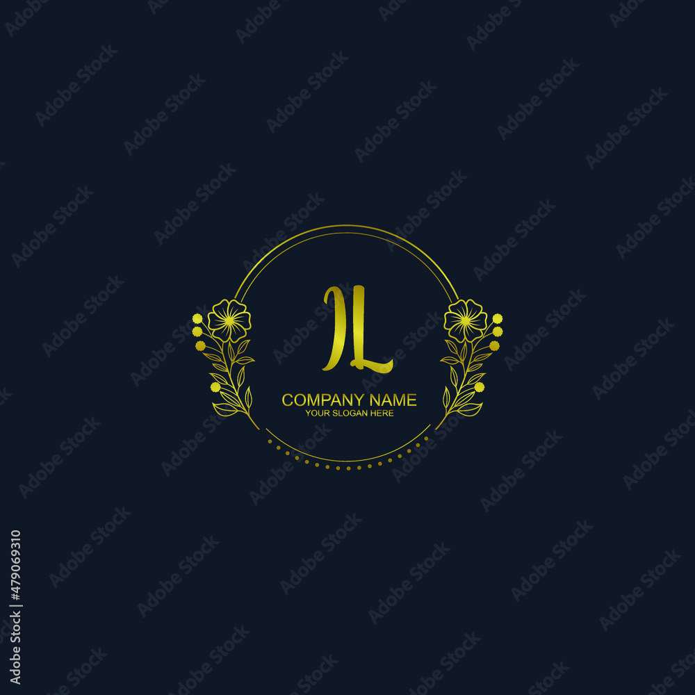 IL initial hand drawn wedding monogram logos IL initial hand drawn wedding monogram logos