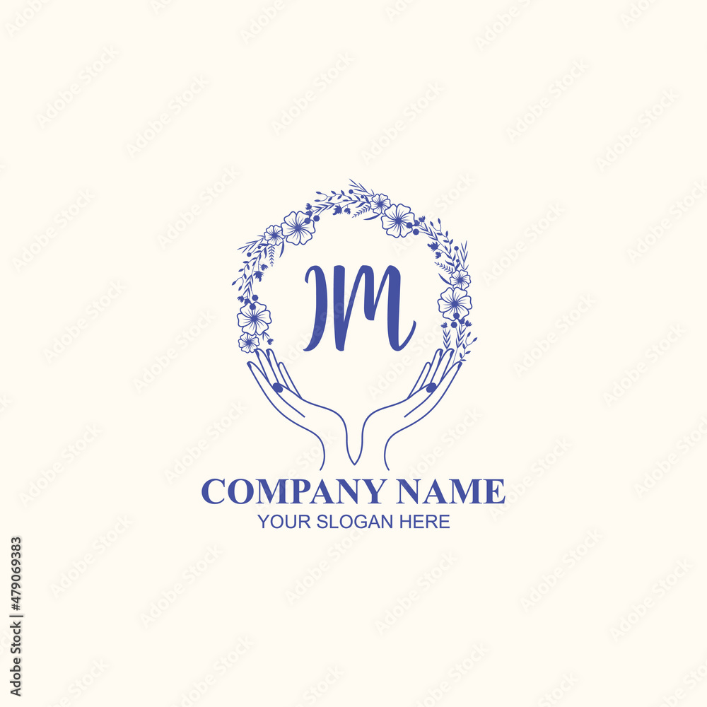 IM initial hand drawn wedding monogram logos IM initial hand drawn wedding monogram logos