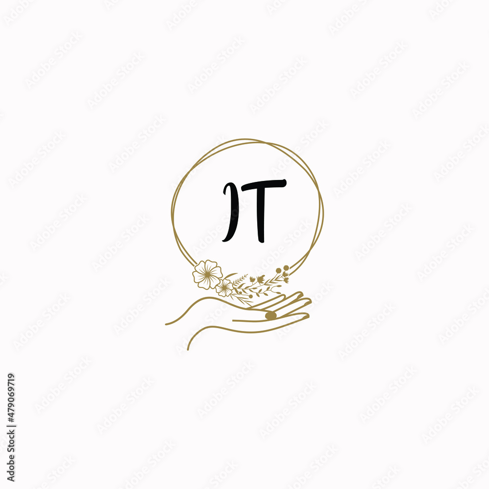 IT initial hand drawn wedding monogram logos IT initial hand drawn wedding monogram logos