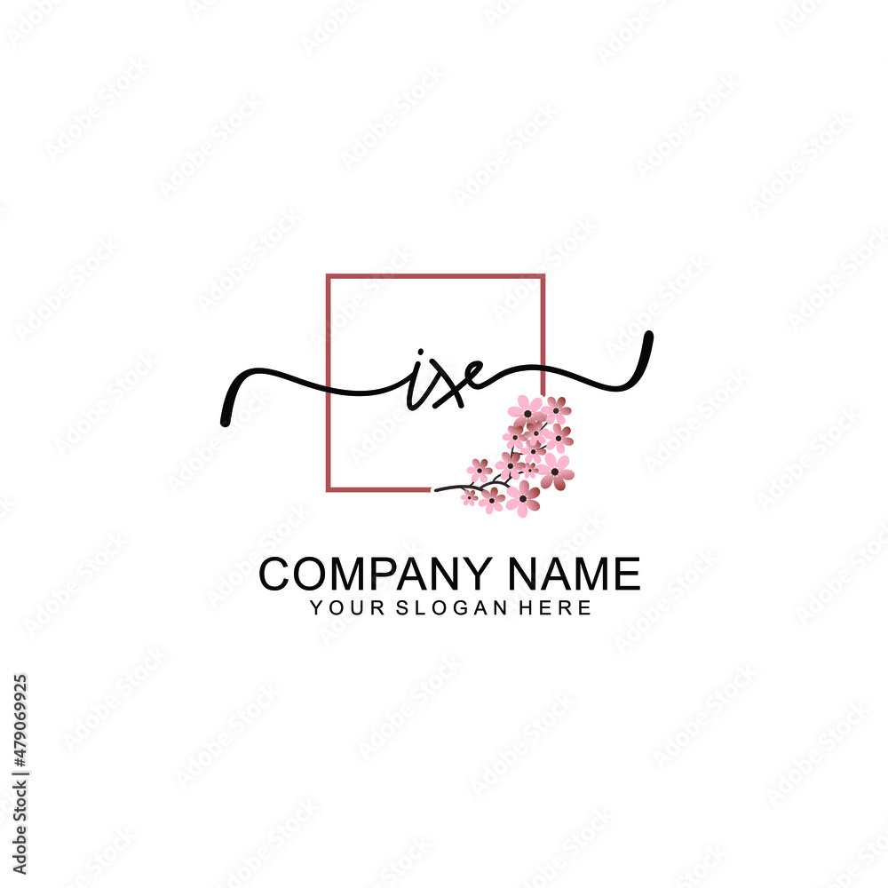 Initial IX beauty monogram and elegant logo design handwriting logo of initial signature Initial IX beauty monogram and elegant logo design handwriting logo of initial signature