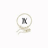 IX  initial hand drawn wedding monogram logos