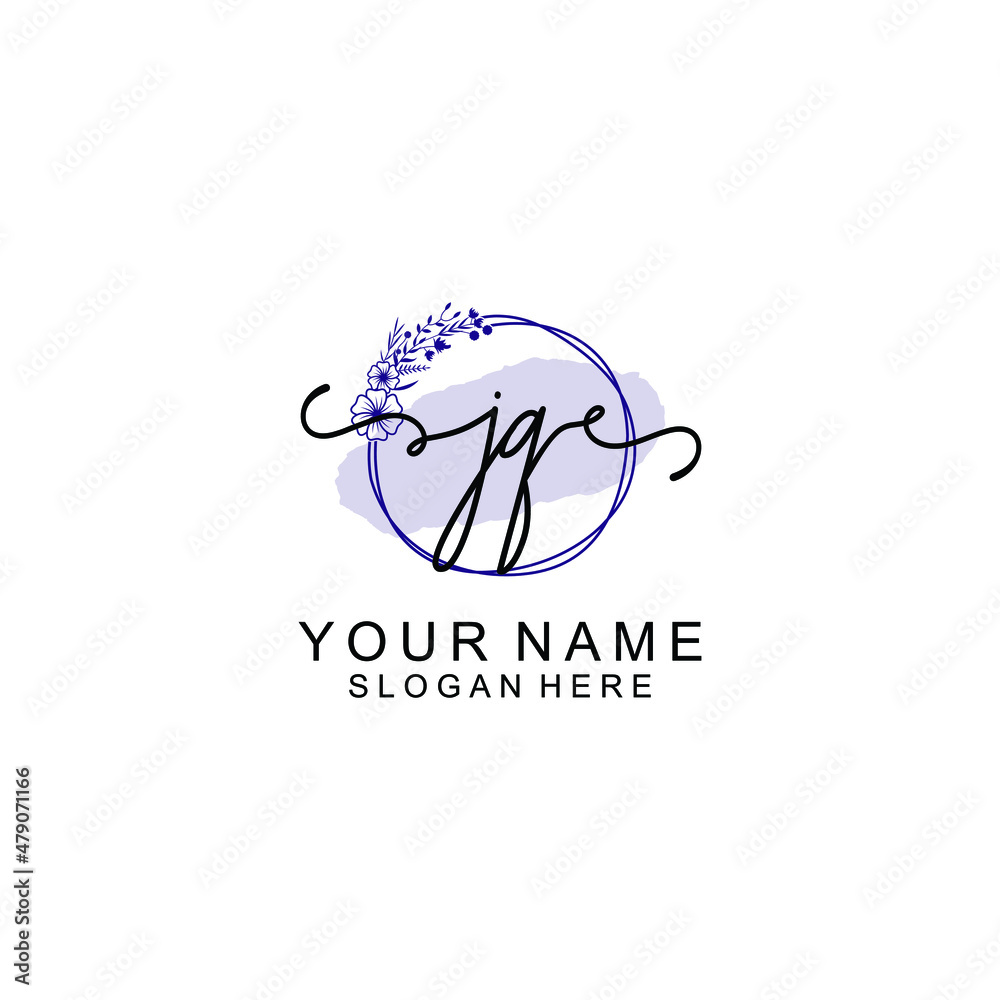 Initial JQ beauty monogram and elegant logo design handwriting logo of initial signature Initial JQ beauty monogram and elegant logo design handwriting logo of initial signature