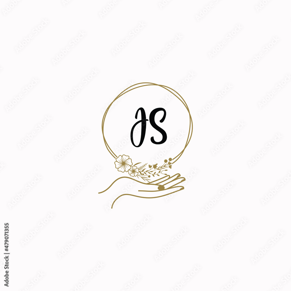 JS initial hand drawn wedding monogram logos JS initial hand drawn wedding monogram logos