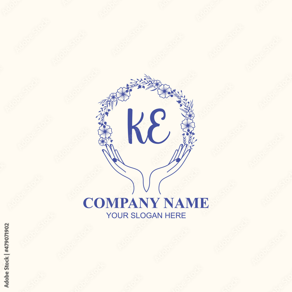 KE initial hand drawn wedding monogram logos KE initial hand drawn wedding monogram logos