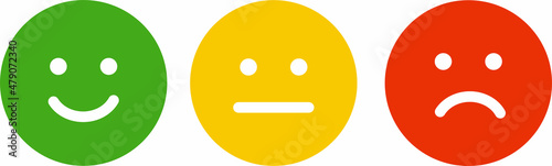 Five facial expression of feedback icon. Rating satisfaction vector illustration