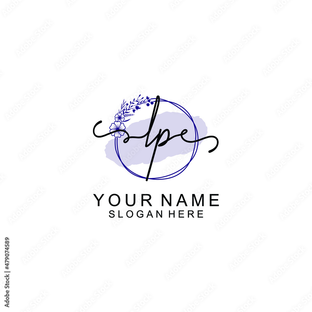 Initial LP beauty monogram and elegant logo design handwriting logo of initial signature Initial LP beauty monogram and elegant logo design handwriting logo of initial signature