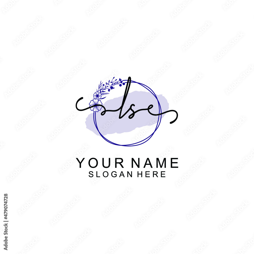 Initial LS beauty monogram and elegant logo design  handwriting logo of initial signature