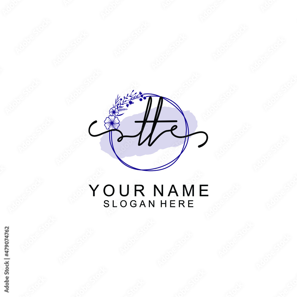 Initial LT beauty monogram and elegant logo design  handwriting logo of initial signature