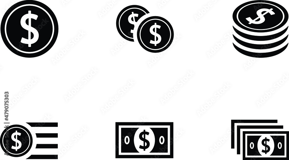 Modern design abstract money icon dollar sign design