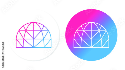 Dome Climber, play area, gradient icon, light and dark