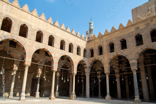 Interior of the Al Nasser Mohamed Mosque in Cairo, Egypt