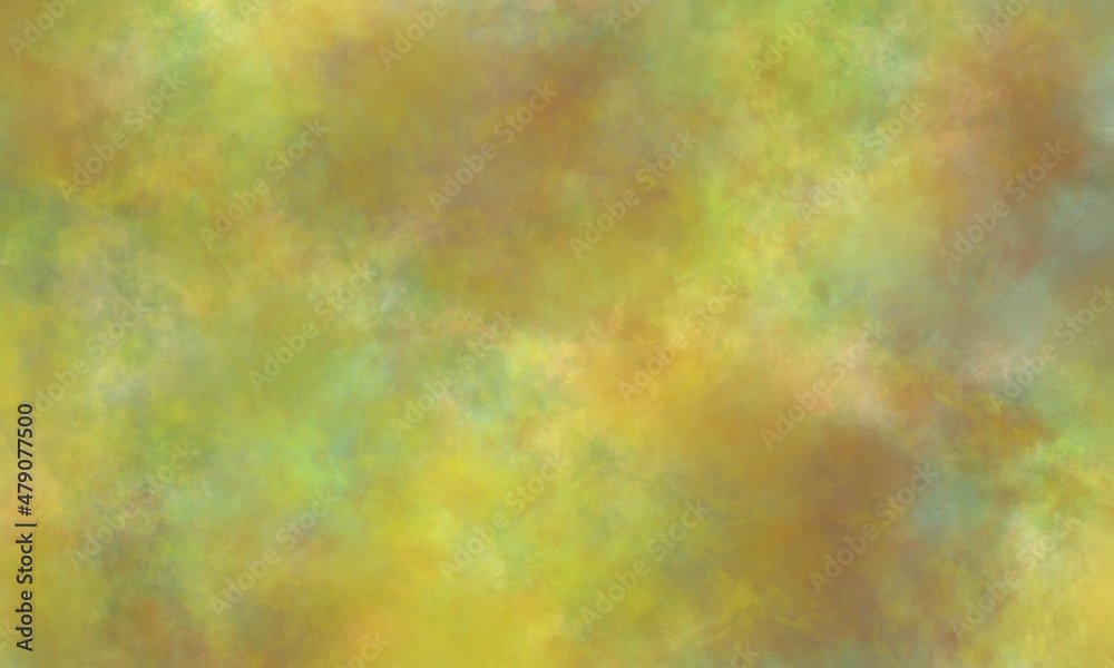 Abstract summer translucent watercolor background in green, red, blue and yellow tones. Copy space, horizontal banner.
