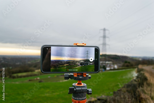 Phone on a tripod