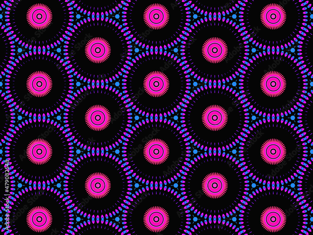 Exquisite, vibrant and energetic purple/black pattern with multicolor ribbon lace. Concept of night flowers beauty. Exquisite, vibrant and energetic purple/black pattern with multicolor ribbon lace. Concept of night flowers beauty.