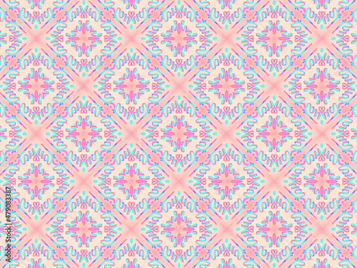 Exquisite and delicate pink lacy patterns for fabric, packaging, wrapping paper and stationery. Repeating fashion print on a blush nude background.