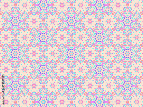 Exquisite and delicate pink lacy patterns for fabric, packaging, wrapping paper and stationery. Repeating fashion print on a blush nude background.