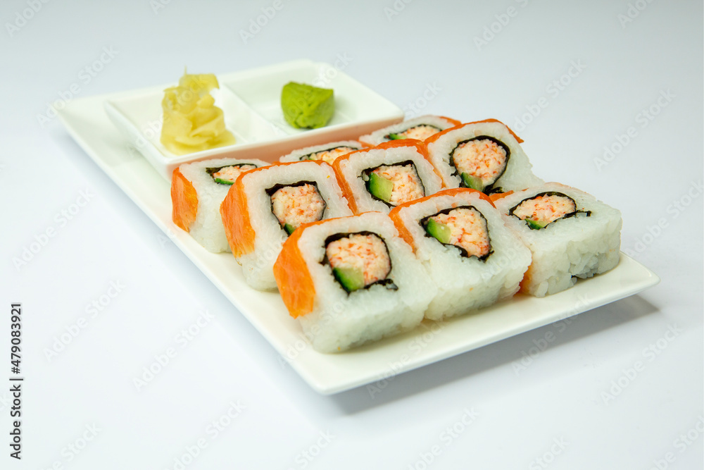 sushi on a plate