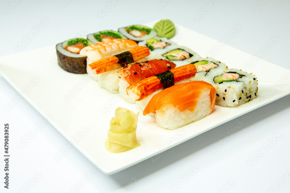 sushi on a plate