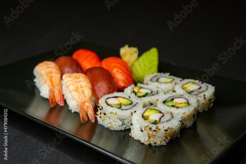 sushi on a plate